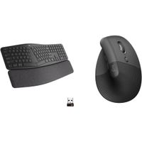 COMBO TECLADO Y MOUSE INALÁMBRICO ERGO K860 LOGITECH | GRAFITO