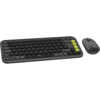 COMBO TECLADO Y MOUSE INALÁMBRICOS POP ICON LOGITECH | GRAPHITE LIME