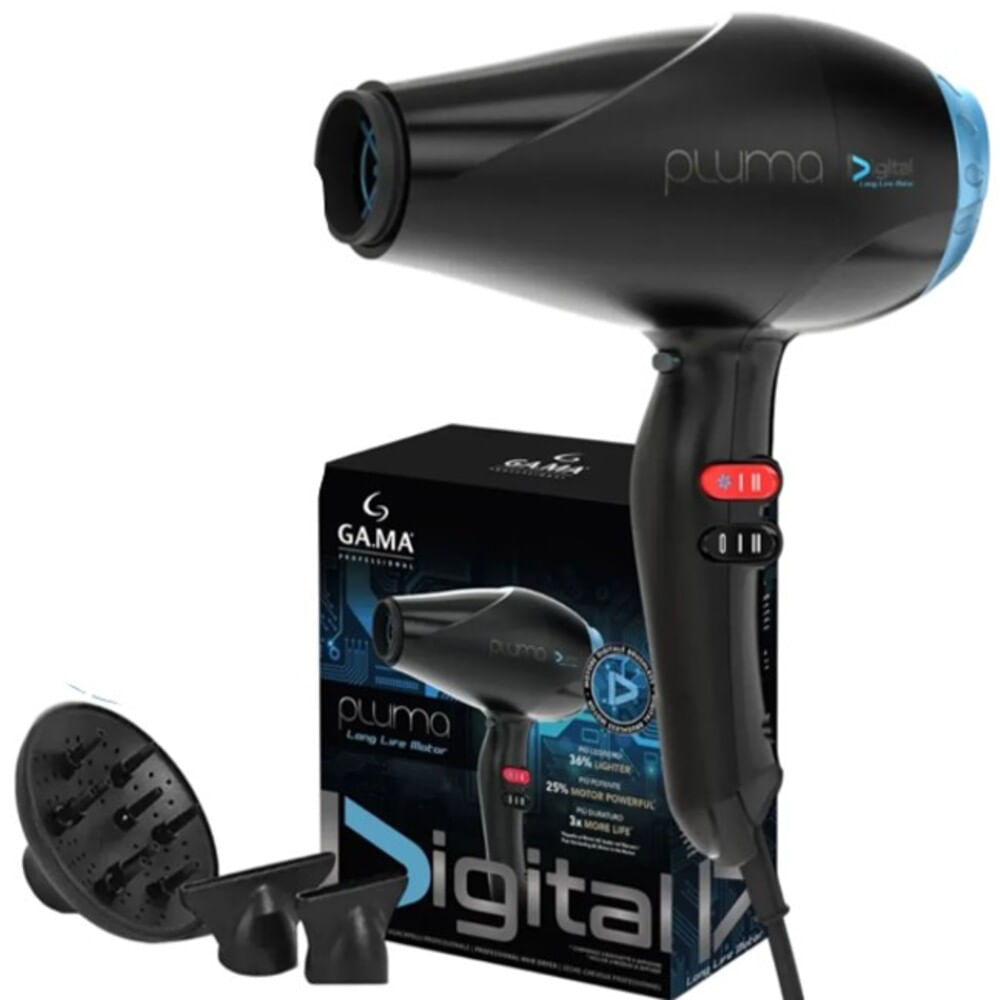 Secadora de Cabello Gama Profesional Pluma Compact Digital 2400W