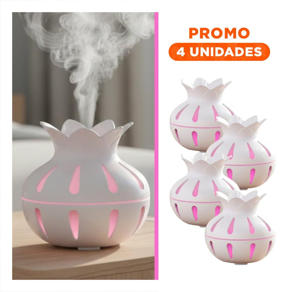 Pack4 Aparato con Uso Interior y Funcion Humificadora Dimensiones 12x11cm Y+Regalo Sticker