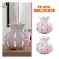 Pack2 Humificador con Uso Interior y Forma Floral Color Blanco Dimensiones 12x11cm