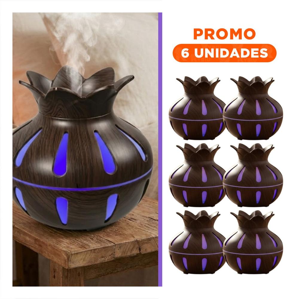 Pack6 Aparato para Ambientes Cerrados con Funcion Humificadora 12x11cm Marron