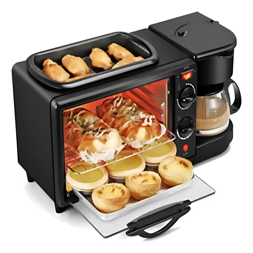 Horno Eléctrico 3 En 1 Cafetera Tostador Horno