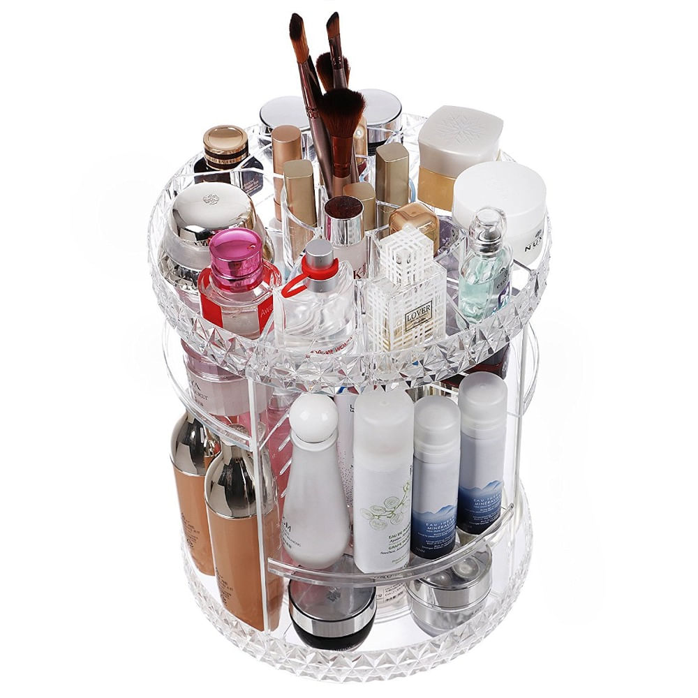 Organizador de Maquillaje Cosméticos Giratorio con Rotacion 360 Grados