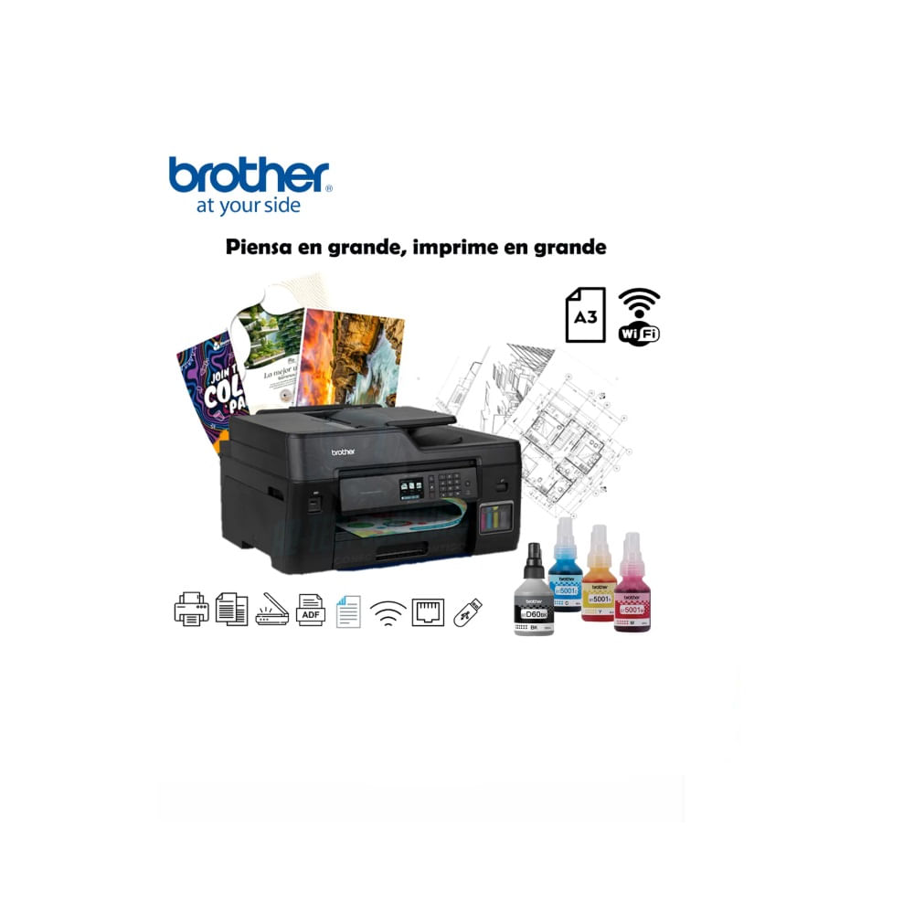 Impresora Multifuncional A3 Brother MFC-T4500 Wifi Duplex ADF