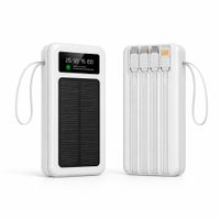 Cargador Portátil Power Bank 15000 mAh Demgel Blanco 4 Cables Integrados