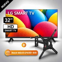 Televisor LG Smart TV 32 HD 32LR600BPSC con webOS y AI ThinQ 2025  RACK MOVIL