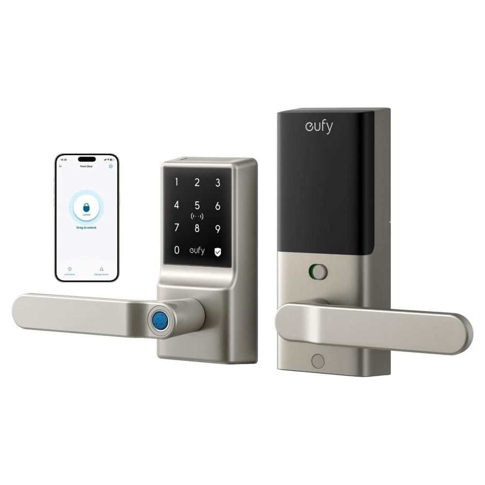 Cerradura eufy Security Smart Lock C33 Huella Dactilar WiFi Fácil Instalación - T85L0121