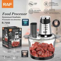 PROCESADOR DE ALIMENTOS PICADORA ELÉCTRICA 6 EN 1 DE 3 LITROS 600W - BOWL DE VIDRIO GRUESO