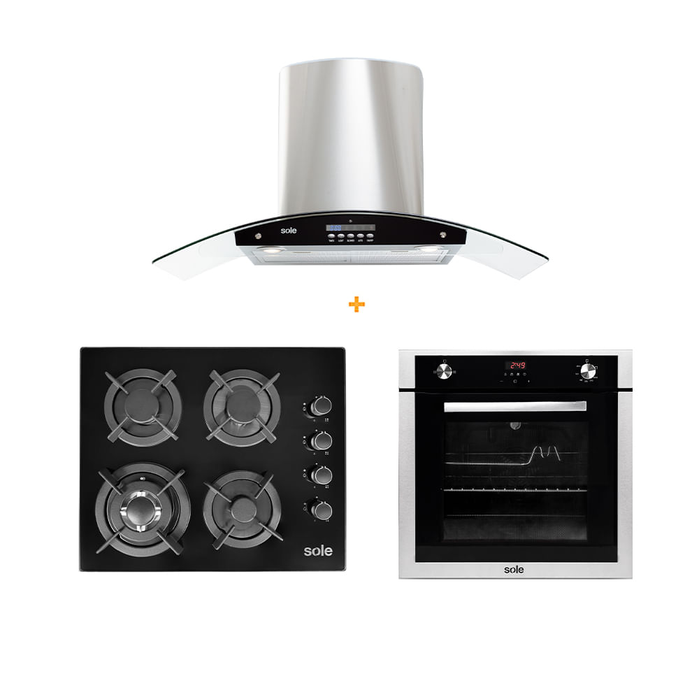 COMBO0947 Sole Encimera  Camp Extractora y Horno