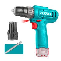 Taladro Atornillador 12v + Bateria tipo C Total TDLI12456