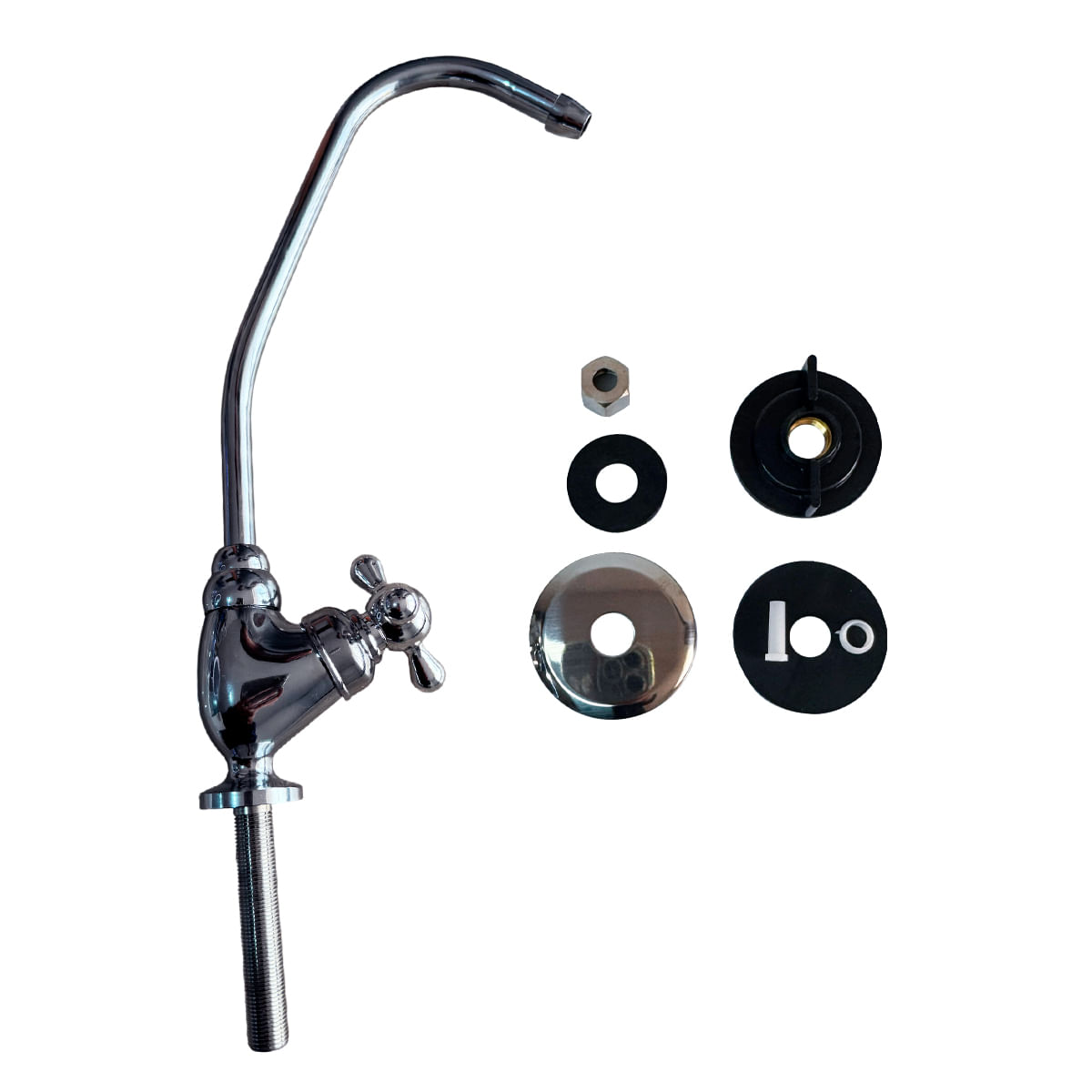 Caño tipo ganso metal cromado modelo GF-02C