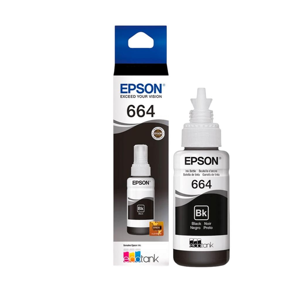 Epson Tinta Negra T664 para Impresoras EcoTank L220 L375 L475 L575 L310 L1300 - C13T66412A