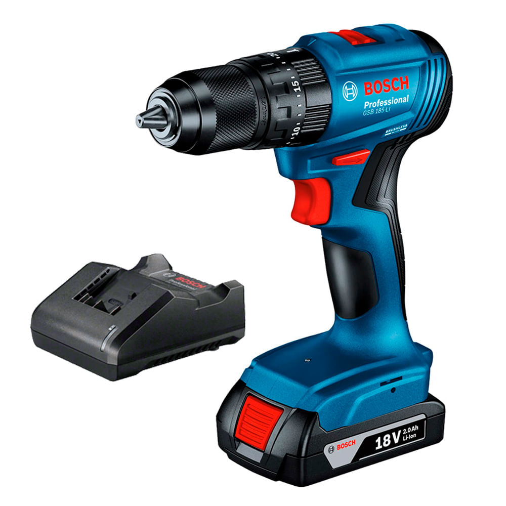 Taladro Percutor GSB 185-LI Brushless 1 Bat 2Ah y Cargador