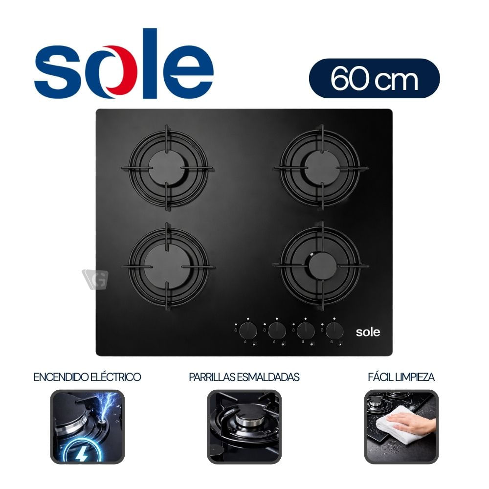 Encimera Sole 60cm Vidrio Templado Mod SOLCO049v2