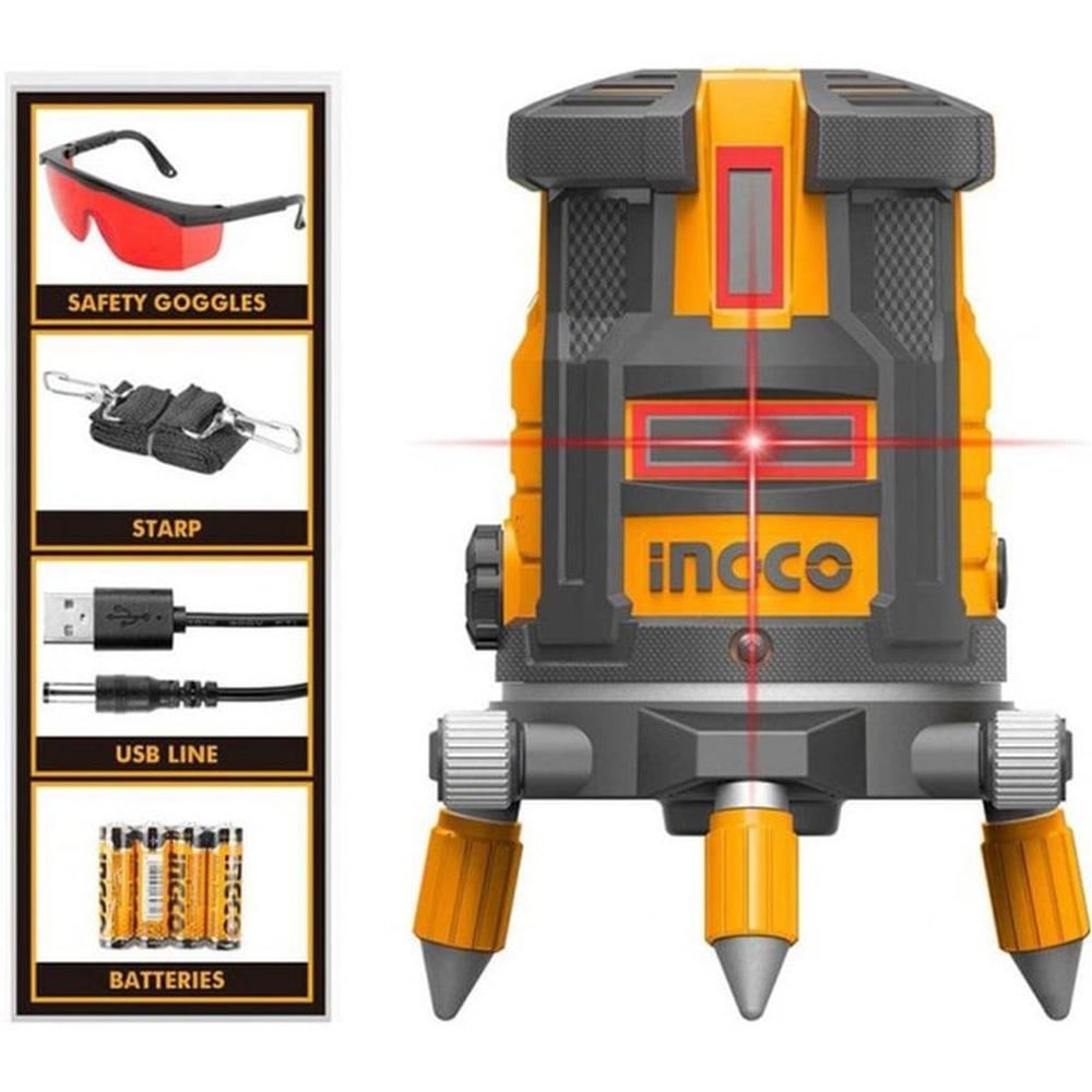 Nivel Laser Autonivelante Industrial Rojo Ingco