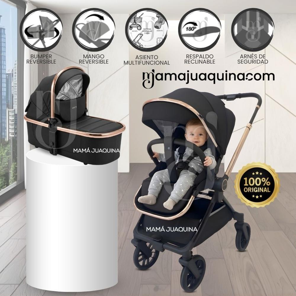 Coche Moisés Travel System HELEN DUO con Sistema Adaptable Black