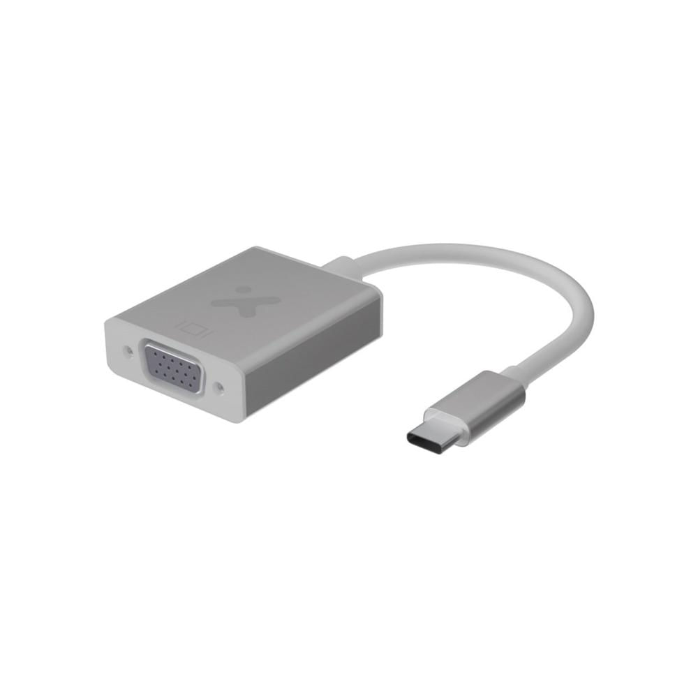 Xtech Adaptador USB-C a VGA 1080p 60Hz Metálico Gris - XTC-552