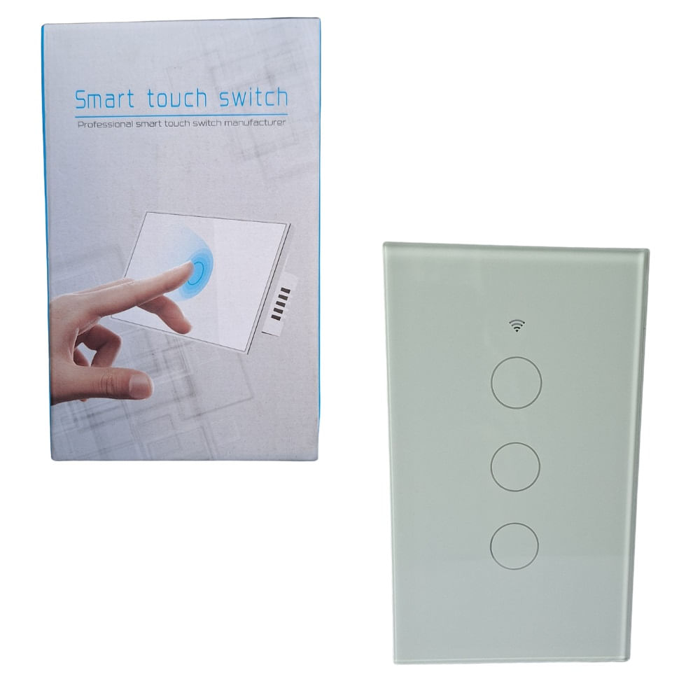 Interruptor Inteligente Wifi Amazon Alexa Google Home De 3 Botones YUS SWO1-3-X