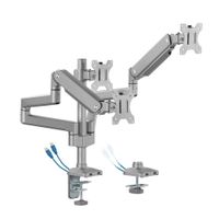 RACK SOPORTE DE ESCRITORIO ERGONOMICO PARA 3 MONITORES 17 A 32 PULGADAS CON PUERTOS USB  GMK53-36UW