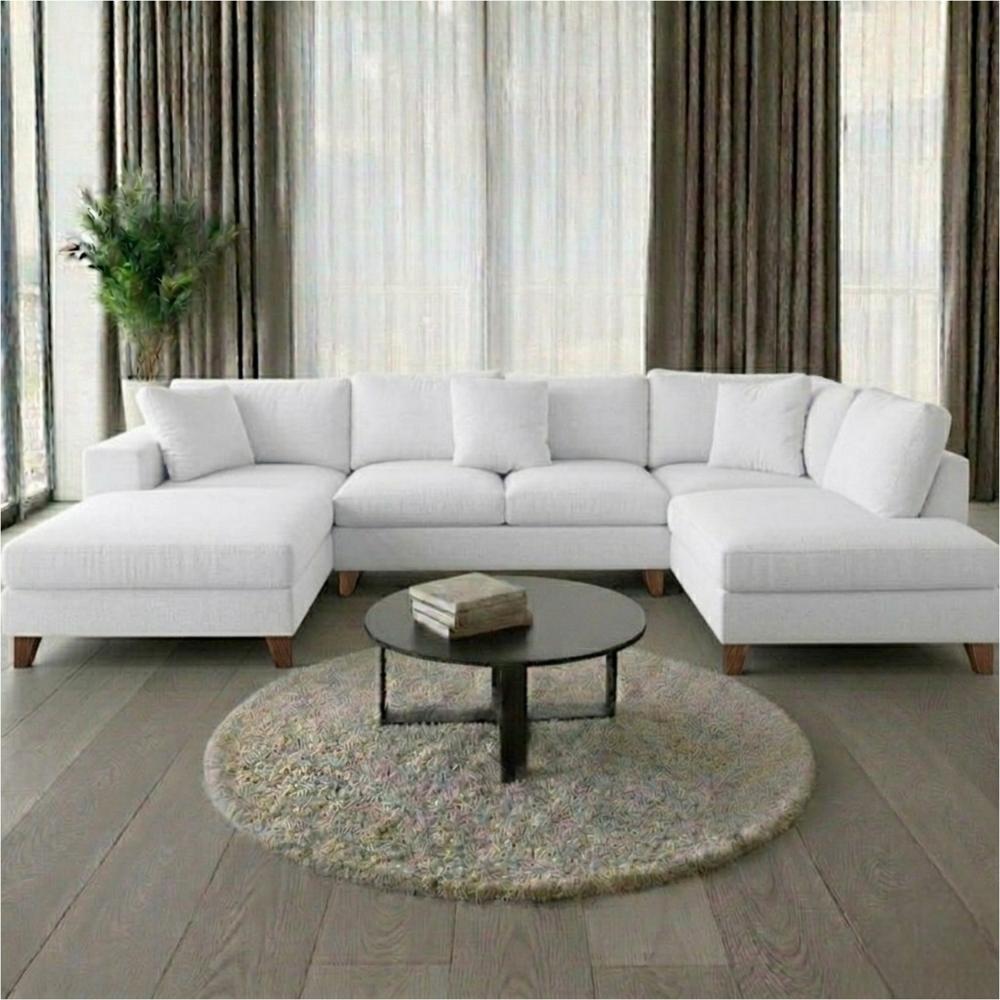 Seccional Chaska Ivory Patas de Madera