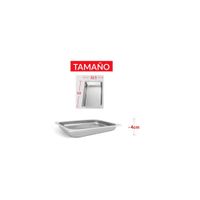BANDEJA GASTRONÓMICA DE ACERO 53 cm x 32.5 x 4 cm
