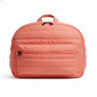 MOCHILA PUFFER LIDIA COMODIDAD Y FUNCIONALIDAD-Coral