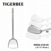 ESPATULA DE ACERO INOX CON MANGO ANTIDESLIZANTE  ""SIZE 2""