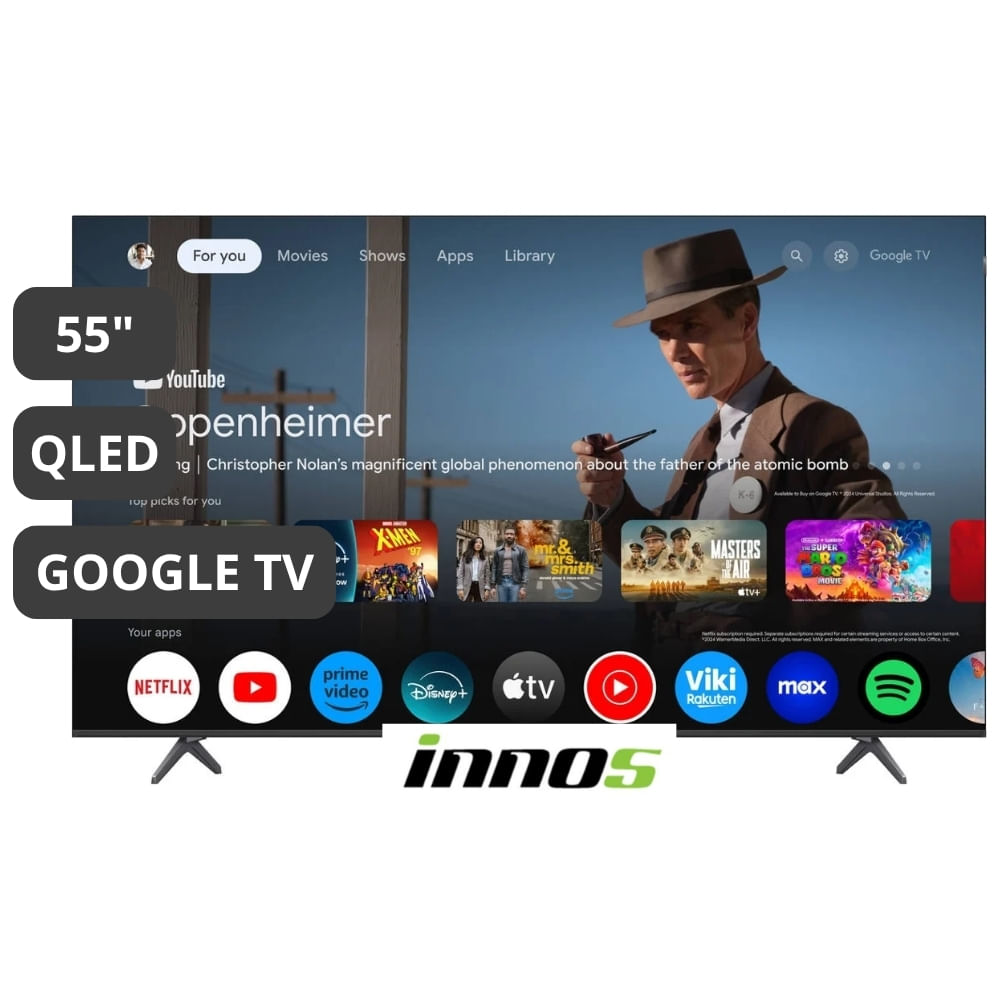 TELEVISOR INNOS 55 4K QLED GOOGLE TV 2 MAS 64GB