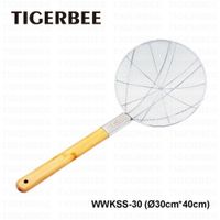 COLADOR DEALAMBRE DE ACERO INOX CON MANGO DE MADERA DE 30 CM