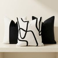 Set de 3 Fundas de Cojín Perla Noir 45x45 cm