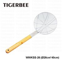 COLADOR DEALAMBRE DE ACERO INOX CON MANGO DE MADERA DE 26 CM