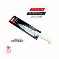 Cuchillo de chef con mango Blanco 6¨