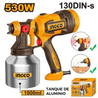 Pistola para Pintar Tanque Inoxidable Eléctrica Ingco 530W SPG45061