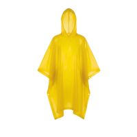Poncho sin Mangas Cerrado con Capucha Ajustable y Botones Laterales EVA Amarillo
