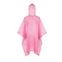 Poncho sin Mangas Cerrado con Capucha Ajustable y Botones Laterales EVA Rosado