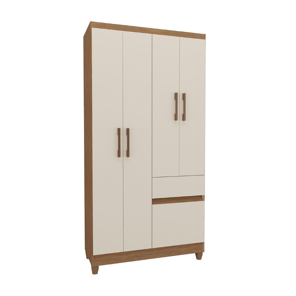 Ropero Aruba 5 Puertas 1 Cajón MDP Acacia/natura Off White