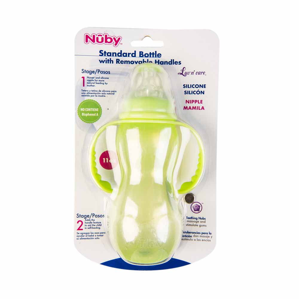 Biberón con Asas NUBY Botella 11 Oz.