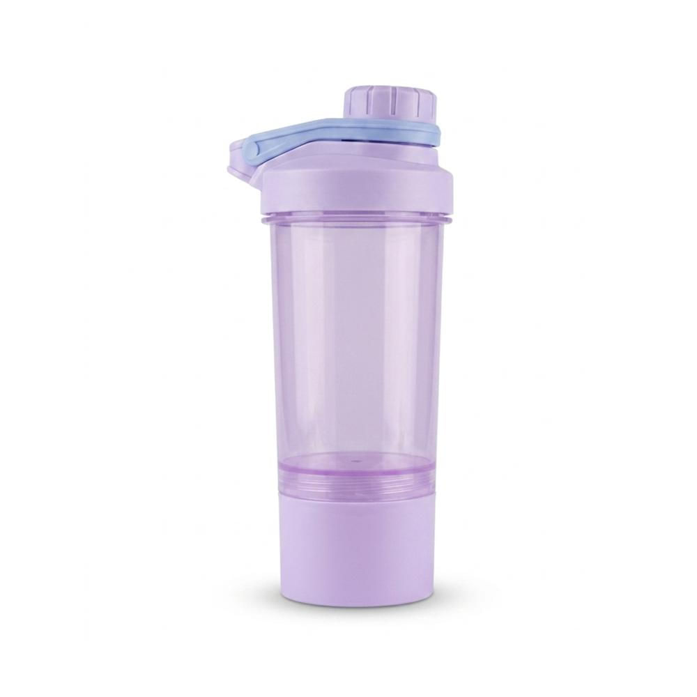 Shaker Tomatodo con Compartimentos Lila - Agitador Mezclador Antiderrame