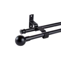 Set Doble Extensible 13/16 Muro 120-200 cm Negro Bola