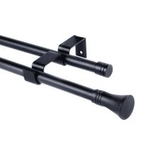 Set Doble Extensible 16/19 Muro 120-210 cm Cónico Negro