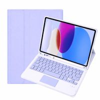 Funda Con Teclado Bluetooth Touchpad para iPad A16 11th  iPad 10th - LILA