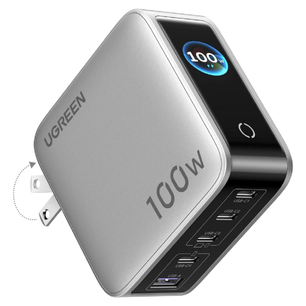 Ugreen Cargador Nexode 5Puertos GaN Carga Rápida 100W Pantalla Digital  X773 65619