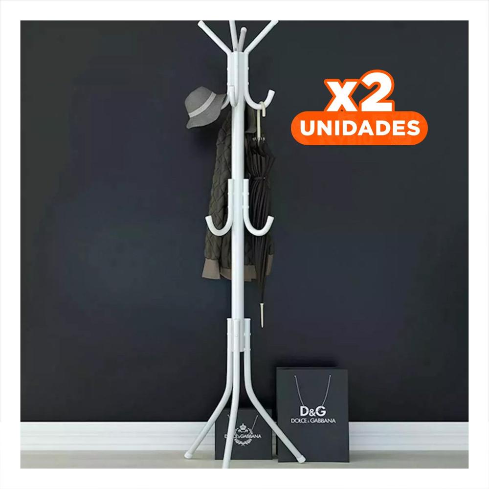 Pack2 Columna Multiuso 175x45cm para Ordenar Prendas en Casa Blanco Y+Regalo Sticker