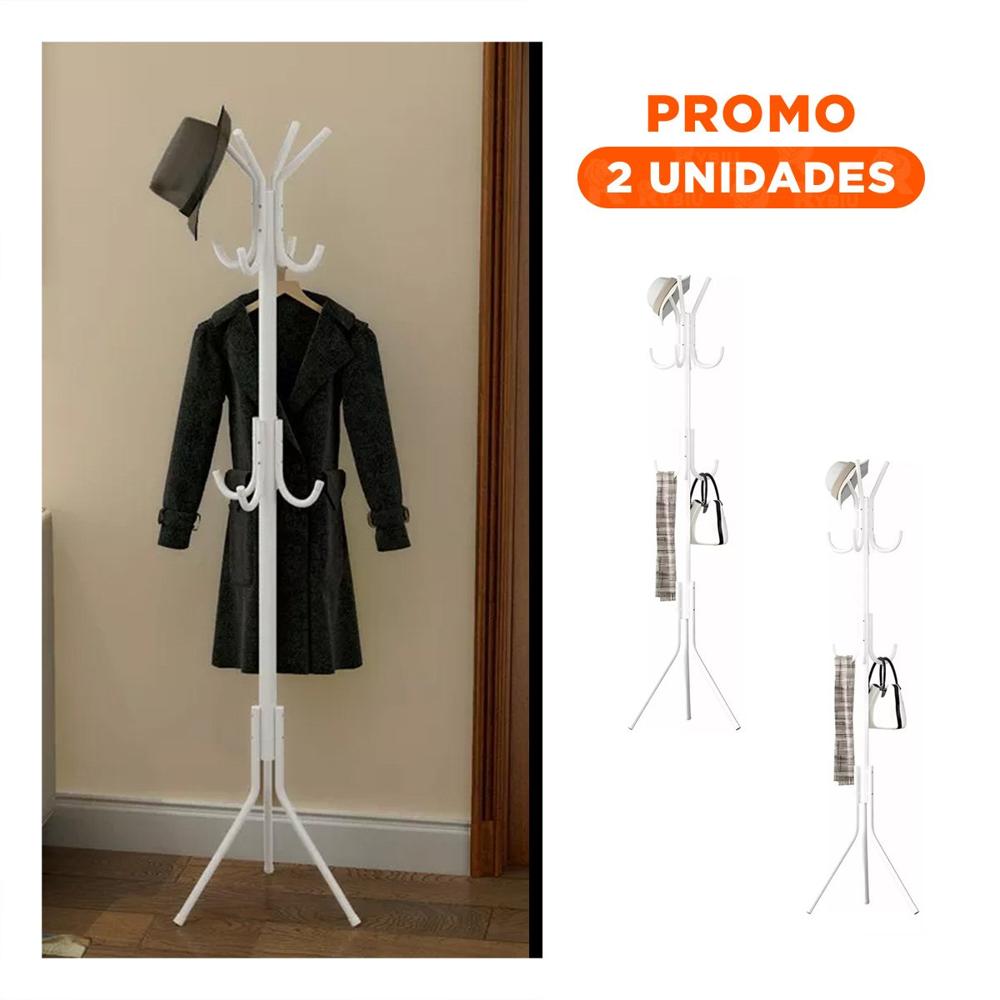 Pack2 Soporte Colgante Multiuso 175x45cm para Ropa y Accesorios en Hogar Blanco