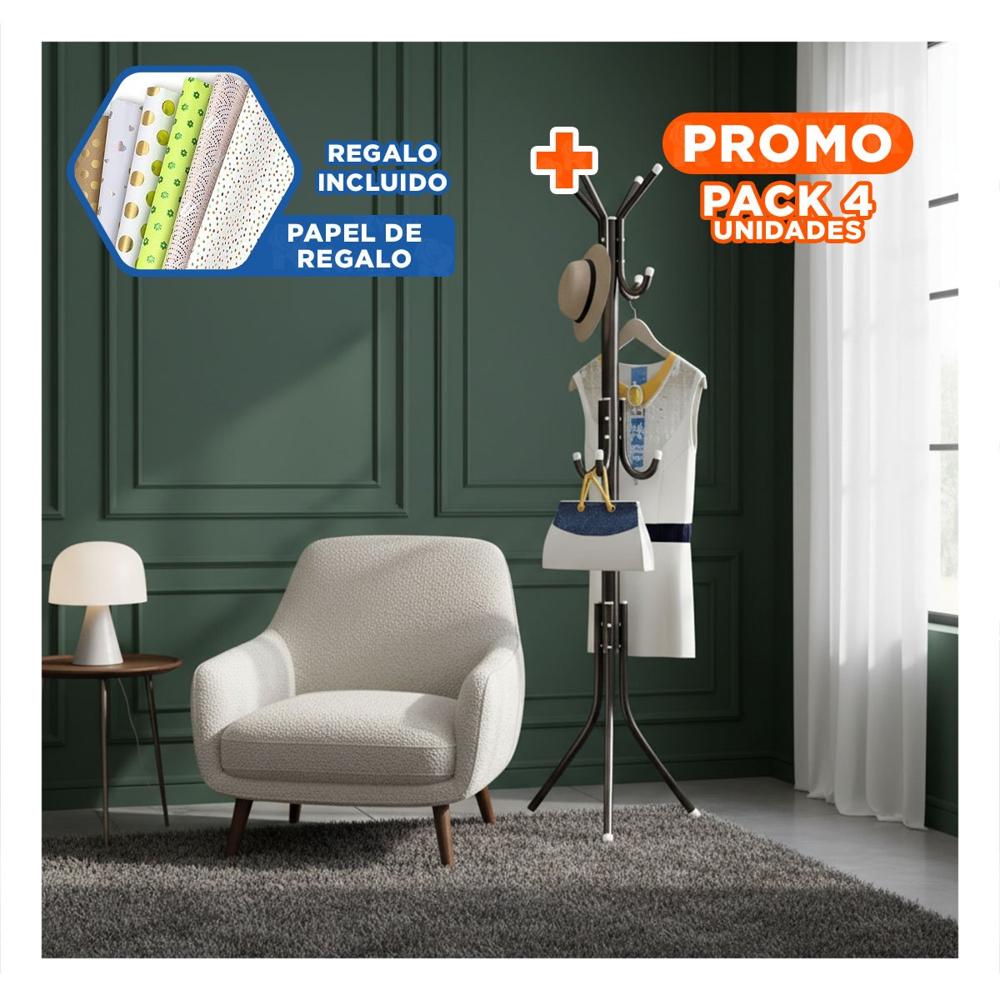 Pack4 Columna Multiuso 175x45cm para Mantener Orden en Espacios Negro Y+Papel Regalo