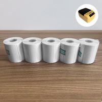 Pack 5 Rollos Impresora portatil 420 Etiquetas Termicas Adhesivas 50mm x 25mm Calidad PREMIUM