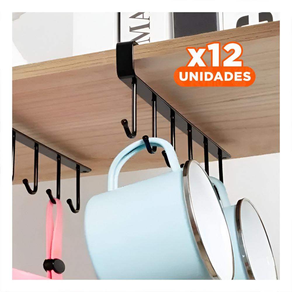 Pack12 Pieza de Metal 6x1 Color Negro con Limpieza Rapida para su Higiene Real