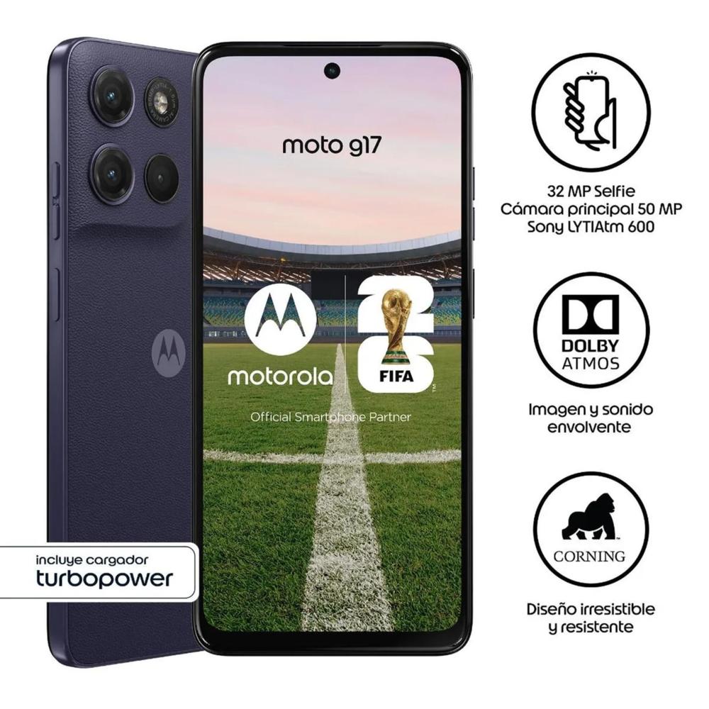 Celular Motorola G17 4GB - 256GB Arandano