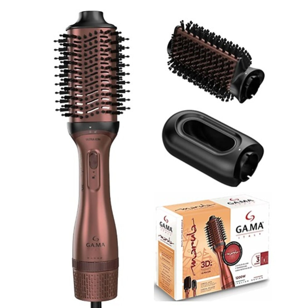 Cepillo Secador Modelador Gama Marula Multistyler 3en1 Marrón